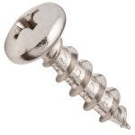 Centerline #10 x 3/4'' Pan Head Phillips Cabinet Hardware Mounting Screws, Nickel, 100-Pack