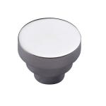 1-1/2''  Round Step Cabinet Knob, Polished Chrome