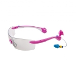 Soundshield Womens Sport Safety Glasses, Pink Frame, Indoor/Outdoor Lens
