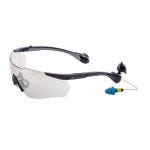 Soundshield Mens Sport Safety Glasses, Black Frame, Indoor/Outdoor Lens
