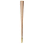 29'' Tapered Turned Leg, Hard Maple, 4''H Satin Brass Foot