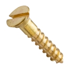 Centerline #3 x 1/2'' Flat Head Slotted Wood Screws, Solid Brass, 50-Pack