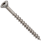 Centerline #8 x 2'' Flat Head Square X Self-Countersinking Wood Screws, Lube Finished, 100-Pack