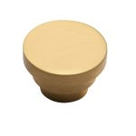 1-1/2''  Round Step Cabinet Knob, Satin Brass