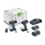 Festool TID 18V Impact Driver and T18 Drill/Driver 4.0Ah Combo Kit (577615)