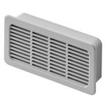 Gray Rectangular Vent Grill, Fits 2'' x 4'' Opening