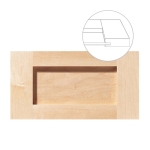Shaker 5-Piece Flat Panel Drawer Front, Custom Sizes and Materials