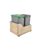 Double Soft-Close w/ Blum Movento Slides Waste Containers - 35 qt. 