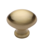 1-1/4''  Egg Cabinet Knob, Satin Brass