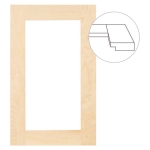 Shaker 4-Piece Glass Door Frame, Custom Sizes and Materials