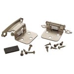 Variable Overlay Self-Closing Face-Mount Cabinet Hinges (3429), Polished Chrome