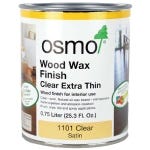 Osmo Wood Wax Finish, Extra-Thin, Clear Satin 1101, 0.75L