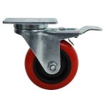 5'' 350-lb. Heavy Duty Polyurethane Caster, Swivel w/Total Lock Brake