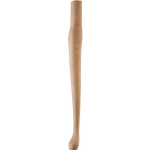 Oak Queen Anne Style Leg, 28" Overall High, 5" Apron High