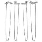 28'' I-Semble Hairpin Table Legs, 4-Pack, Chrome
