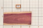 Purpleheart Live Edge Slab, 18''W x 37''L x 1-1/8'' Thick