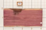Purpleheart Live Edge Slab, 22-3/4''W x 49''L x 1-1/8'' Thick