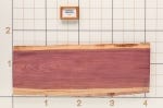 Purpleheart Live Edge Slab, 18''W x 49''L x 1-1/8'' Thick