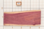Purpleheart Live Edge Slab, 19''W x 49''L x 1-1/8'' Thick