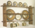 Oak Plate Rack Downloadable Plan