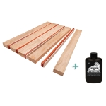 Hardwood Cutting Board Kit with 2 oz. Walrus Oil, 9-1/2''W x 16''L x 3/4'' Thick