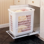 Pullout Hamper w/Short Polymer Basket, Rev-a-Shelf HPRV Series