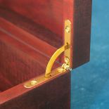 Solid Brass Side Rail Hinges with Lid Support