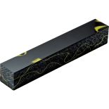 Fine Yellow Rib on Black Acrylic Pen Blank