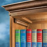 Up close look at the Barrister Bookcase Door Slides installed in a bookcase