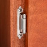 Variable Overlay Decorative Hinge in closed position
