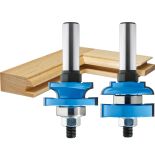 Rockler Round-Edge Matched Stile and Rail Router Bit Set - 1-5/8" Dia x 1" H x 1/2" Shank