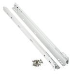 White finish drawers slides are ideal for kitchen cabinet applications. 