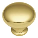 Solid Brass Smooth Top Knob