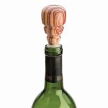 A completed Silicone Bottle Stopper inserted in a wine bottle
