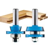 Rockler 2-Pc. Rail/Stile Shaker Cutter Router Bit Set - 1/2" Shank