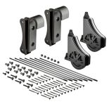 8' Rolling Library Ladder Hardware Kit, Satin Black