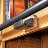 Up close look at the Track Bracket installed on the track