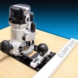 The CRB7 arms your router with the ability to cut fully microadjustable dadoes, mortises, circles, and indexed grooves for faux paneling and shelving systems. (Clamp Guide Not Included)