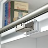 Track Bracket, Hook Style, Horizontal Mount, Nickel Finish