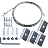Includes two 6' stabilizer wires, four banjo screws, four L-brackets and all necessary hardware.
