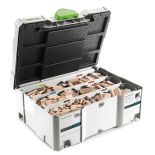 silhouette of 1060-Piece Domino Assortment for Festool DF 500 with 5 Cutters and Systainer (498899)