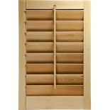 Example of a completed, wood shutter using this product