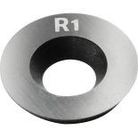 Rotatable carbide cutter stays sharper for longer.