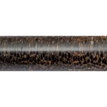 Turned sample of the Crosscut Black Palm Pen Blank 