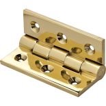 Vertex Solid Extruded 90&deg; Stop Hinges-Polished Brass Finish