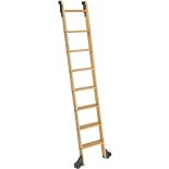8' Rockler Classic Rolling Library Ladder - Wood Kits
