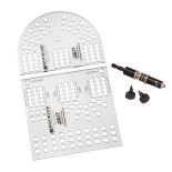 Small Cribbage Board Templates, 3-Player, Curved Track