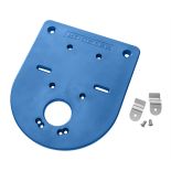 Teh Convertible Benchtop Router Table Baseplate For Triton Oscillating Spindle Sander and hardware against white background