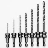 7-Piece Drill Bit Set with 1/4'' Hex Shank Adapters