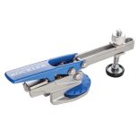 Silhouette shot of the closed Rockler Auto-Lock T-Track Hold Down Clamp
